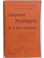 Enseignements psychologiques de la Guerre Europenne.