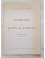 Onoranze a Matteo M. Bandello. Castelnuovo Scrivia 15 settembre 1963.