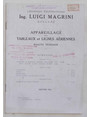 Appareillage pour tableaux de lignes ariennes haute tensione.. Laboratoire Electrotechnique Ing. Luigi Magrini. Bergame. Edition 1914.