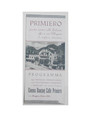 Primiero. Programma degli spettacoli cinematografici e dei trattenimenti danzanti e musicali.. Cinema Dancoing Caff Primiero stagione estiva 1950.